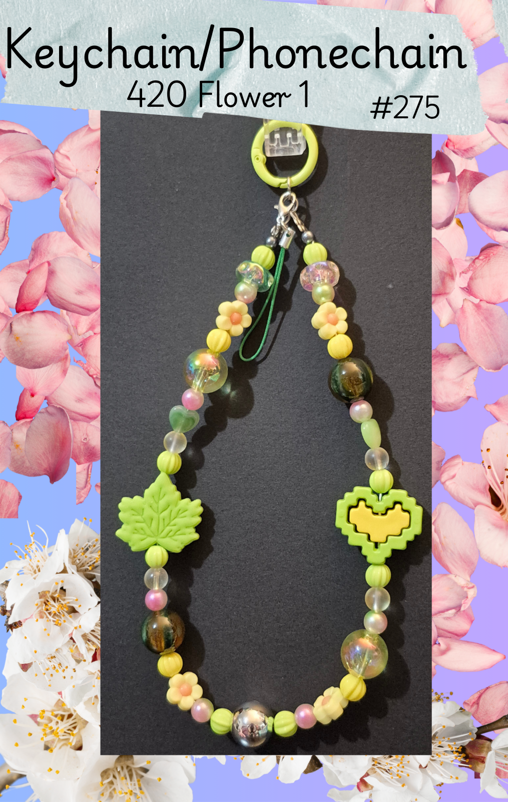 Keychain/ Phone chain/ Bag chain - 420 Flower - #275