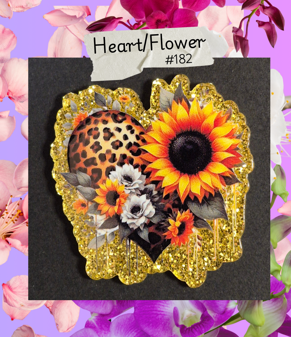 Acrylic Flatbacks - Flowers - #182