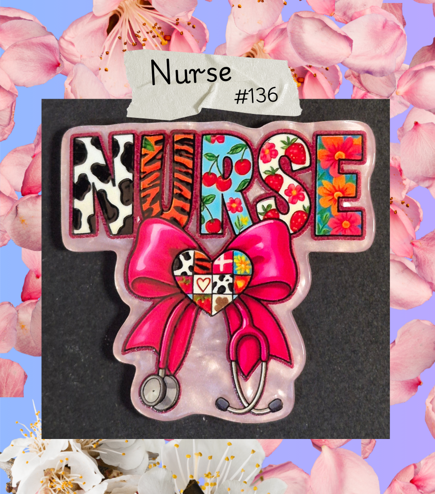 Acrylic Flatbacks - Nurse - #136