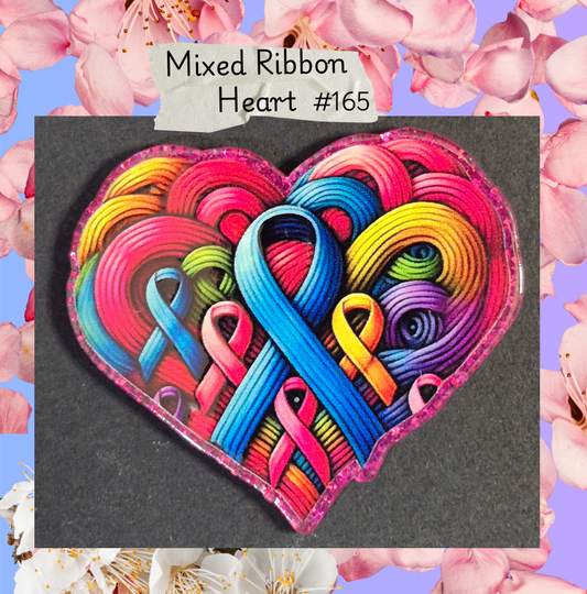 Acrylic Flatbacks - Medical Ribbons/ Ribbons/ Bows - #165