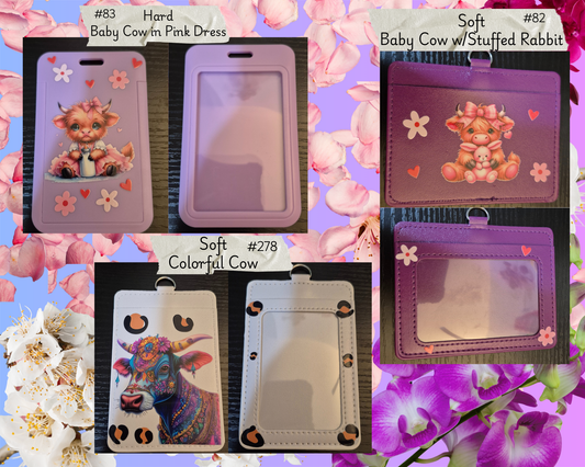 ID Badge Holders/Badge Card Holders - Animals/ Flowers/ Insects