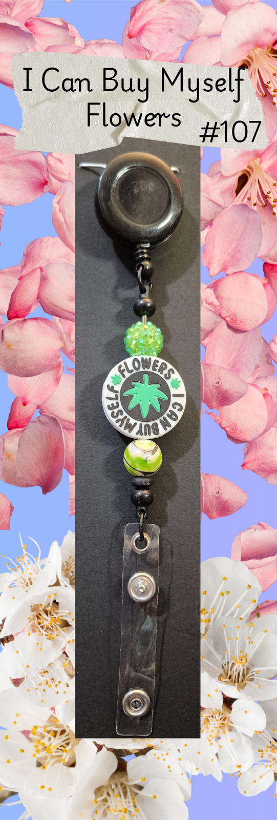 Beaded Badge Reels - 420 Flower - #107