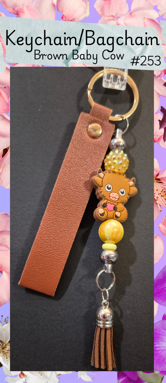 Keychain/ Phone chain/ Bag chain - Baby Cow - #253
